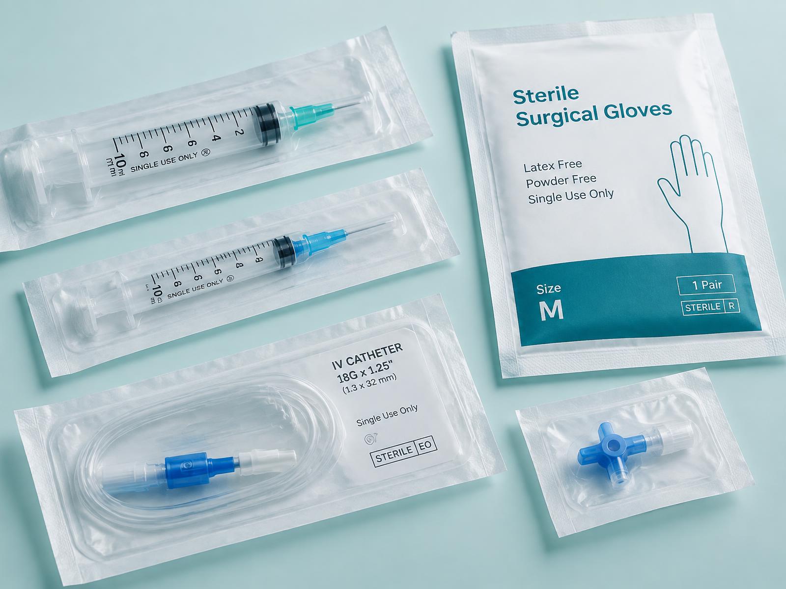 Dispositivos Médicos — Guantes, jeringas, catéteres, implantes